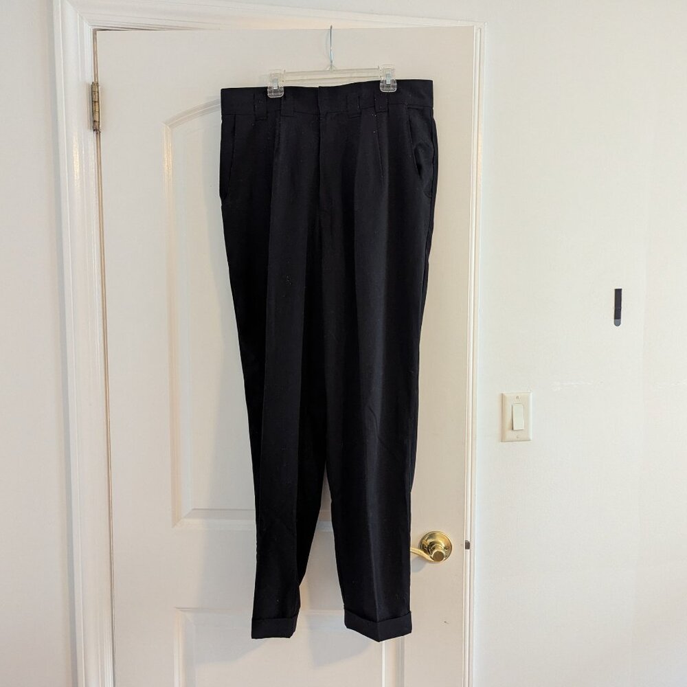 80s Vintage black Office Pants